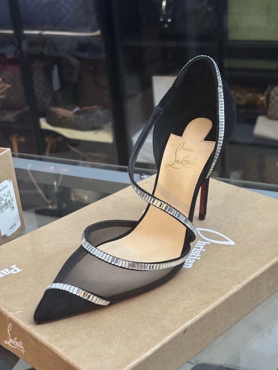 Christian Louboutin Shoes - Christian Louboutin Leather Pony Luxor Heels. Red Bottoms Size: EUR-37 US-7B.